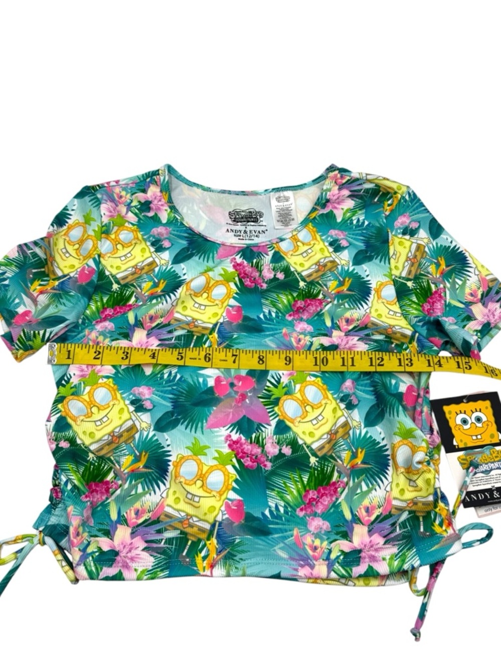 Andy & Evan x SpongeBob SquarePants Tropical Rash Guard Set - Size L (12/14) - Picture 13 of 16